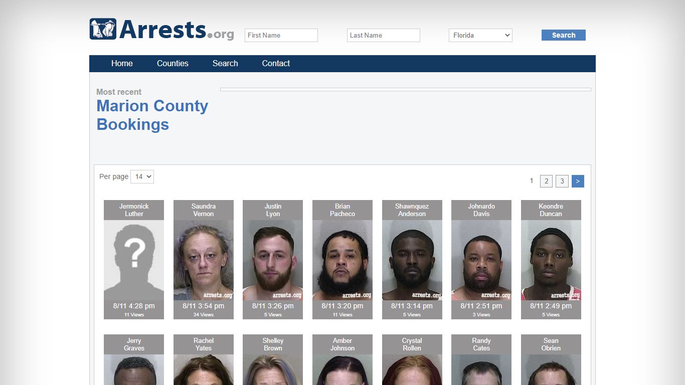 Marion County Arrests and Inmate Search